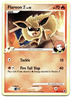 Flareon 60/111 Pokemon TCG Platinum Rising Rivals Uncommon Light Play LP - Image 1