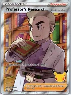 Pokemon TCG Professors Research Professor Oak 24/25 Celebrations Holo NM - Image 1