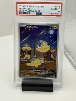 2025 Pokemon Helioptile Illustration Rare Mega Evolution 143/132 PSA 10 GEM MINT - Image 1
