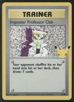 ✰ IMPOSTER PROFESSOR OAK 73/102 CELEBRATIONS: CLASSIC COLLECTION POKEMON ✰ NM/M - Image 2