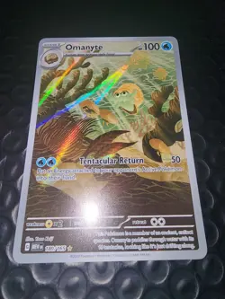 Pokemon TCG Omanyte Scarlet & Violet - 151 180/165 Holo Illustration Rare - Image 1