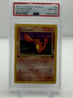 2000 POKEMON ROCKET CHARMANDER 1ST EDITION #50 PSA 10 GEM MINT - Image 1