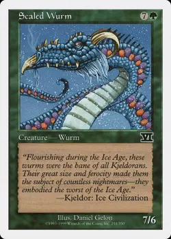 Scaled Wurm Classic MTG Core Set 6th Edition (6ED) NEAR MINT Regular - Image 1