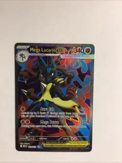 Pokemon TCG Holo Ultra Rare Full Art Mega Lucario EX 160/132 - Image 1