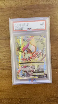 2016 Pokemon XY Evolutions 105/108 Full Art M Pidgeot EX PSA 9 Mint - Image 2