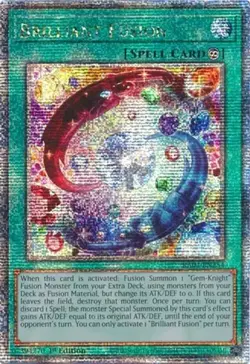 Yugioh! LP Brilliant Fusion - RA04-EN254 - Quarter Century Secret Rare - 1st Edi - Image 1