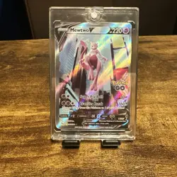 Pokemon TCG Mewtwo V Alt Art Full Art Holo Ultra Rare Card 072/078 Pokemon Go - Image 1