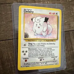 Pokemon Card TCG Clefairy Holo Rare Base Set - Image 1