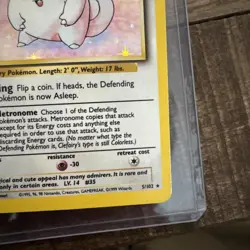 Pokemon Card TCG Clefairy Holo Rare Base Set - Image 4
