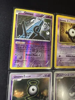Unown Pokemon Card Lot 4 Cards LP-NM Mixed Set English & Japanese Holo Rare - Image 2