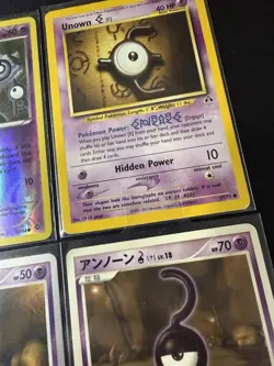 Unown Pokemon Card Lot 4 Cards LP-NM Mixed Set English & Japanese Holo Rare - Image 4