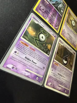 Unown Pokemon Card Lot 4 Cards LP-NM Mixed Set English & Japanese Holo Rare - Image 5