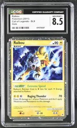 CGC 8.5 Raikou 2011 Call of Legends SL9 Holo Pokemon Card - Image 1