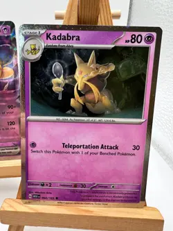 Pokemon 151 Alakazam EX Collection Promo Cards Set SVP 050 Abra 063 Kadabra 064 - Image 2
