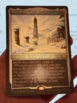 1X ETCHED FOIL Thrumming Stone MINT MTG Magic 2X2 Double Masters Commander EDH - Image 3