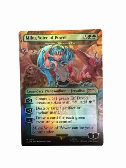 Miku, Voice of Power - Freyalise, Llanowar's Fury (Rainbow Foil) SLD Foil - Image 1