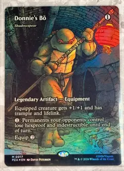 Donnie's Bo - Shadowspear Borderless FOIL 17 MTG Teenage Mutant Ninja Turtle TMT - Image 1