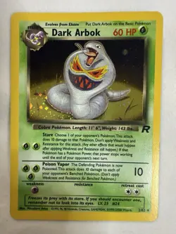 Dark Arbok 2/82 Team Rocket Holo Rare WotC Vintage Pokemon TCG Card - Image 1