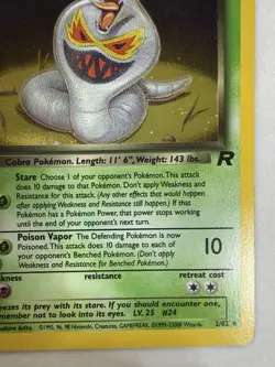 Dark Arbok 2/82 Team Rocket Holo Rare WotC Vintage Pokemon TCG Card - Image 5