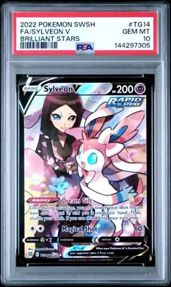 PSA 10 Sylveon V TG14/TG30 Pokemon Brilliant Stars Trainer Gallery - Image 1