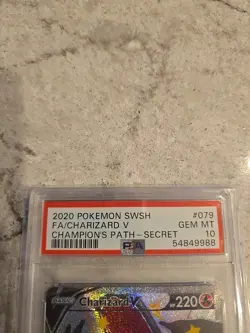 2020 Pokemon SWSH Full Art Shiny Charizard V PSA 10 Gem Champion's Path #79 - Image 2