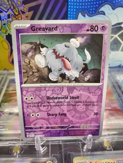 Greavard 105/198 Reverse Holo Common Pokemon TCG Scarlet & Violet Base Set - Image 1