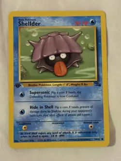Shellder 1ST EDITION 54/62 Fossil 1999 Near Mint Pokemon TCG - Image 1