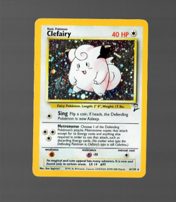 Pokemon TCG Clefairy Base Set 2 6/130 Holo Unlimited Vintage Nintendo SWIRL LP - Image 1