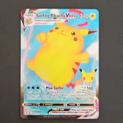 Pokemon Surfing Pikachu VMAX Celebrations Full Art Ultra Rare Holo 009/025 HP310 - Image 1