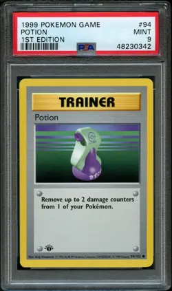 1999 POKEMON BASE SET 1ST EDITION #94 POTION PSA 9 MINT - Image 1