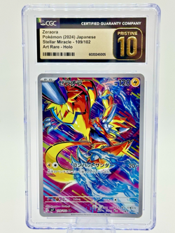 CGC 10 Pristine Zeraora 109/102 Art Rare Holo Stellar Miracle Japanese Pokemon - Image 1
