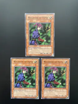 Yugioh Magician Of Faith SDJ-017 Unlimited Edition Common MP/HP X3 - Image 1