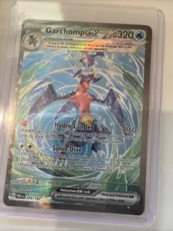 Pokemon TCG Garchomp EX Illustration Rare Card 245/182 Sv04: Paradox Rift - Image 1