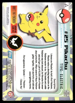 Pokemon Cards Pikachu #25 Topps Trading Cards Series 1 LP *3 - Image 2