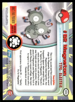 Pokemon Cards Magneton #82 Topps Trading Cards Series 2 NM *1 - Image 2