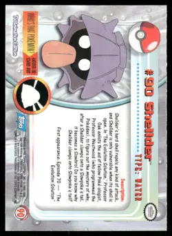 Pokemon Cards Shellder #90 Topps Trading Cards Series 2 NM *1 - Image 2