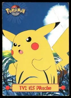 Pokemon Cards TV2 Pikachu #25 Topps Trading Cards Series 1 HP - Image 1