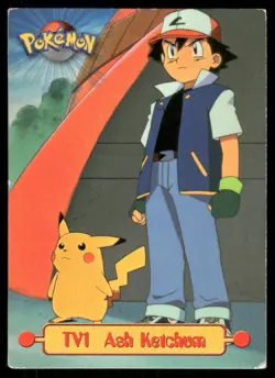 Pokemon Cards TV1 Ash Ketchum Topps Trading Cards Series 1 HP *3 - Image 1