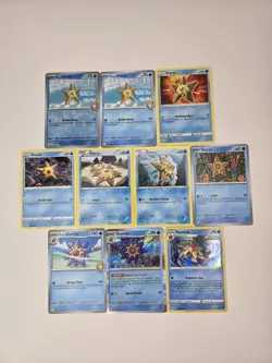 Pokemon Card Lot Of 10 Various Staryu Starmie Reverse Holo Rare Collection - Image 4