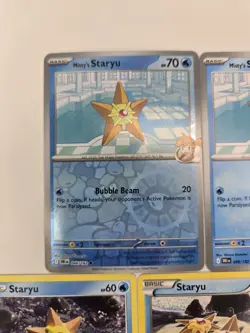 Pokemon Card Lot Of 10 Various Staryu Starmie Reverse Holo Rare Collection - Image 5