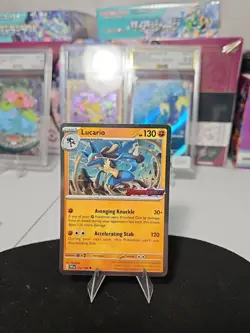 Lucario (Scarlet & Violet Stamp) 114/198 Miscellaneous Promo Cards Pokemon Tcg - Image 1