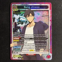 Solo Leveling Sung Jinwoo Action Card SR 5000 BP UE17BT/SLG4-022 Super Rare - Image 1