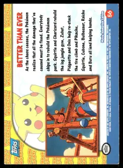 Pokemon Cards Better Than Ever #56 Topps The First Movie Trading Cards LP *2 - Image 2