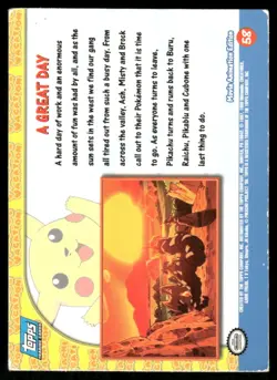 Pokemon Cards A Great Day #58 HOLO Topps The First Movie Trading Cards MP - Image 2