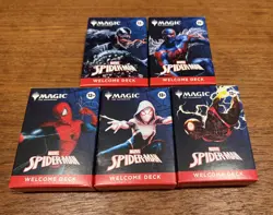 2025 SDCC MAGIC THE GATHERING MTG MARVEL SPIDER-MAN WELCOME DECK COMPLETE SET - Image 1