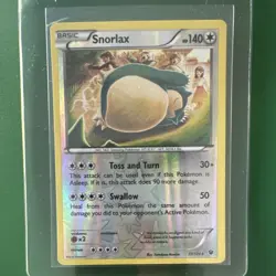 Pokemon Snorlax Reverse Holo Rare 77/124 Fates Collide Basic 140 HP Card - Image 1