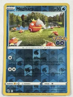 Magikarp 21/78 Reverse Holo Pokemon GO Stamp Card. Free Tracked Shipping! - Image 1