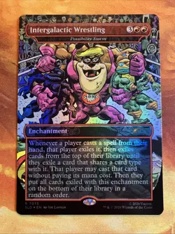 MTG Foil Borderless Intergalactic Wrestling - Possibility Storm Secret Lair TMNT - Image 1