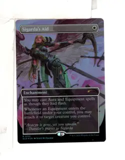 MTG SkeenAB Sigarda's Aid BORDERLESS FOIL from SLD. NM. - Image 1