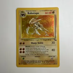 Pokemon TCG Kabutops Fossil 9/62 1999 Holo Rare Unlimited - Image 1